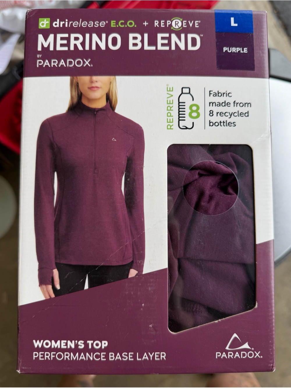 Paradox Ladies 1/4 Zip Merino Top - Plum